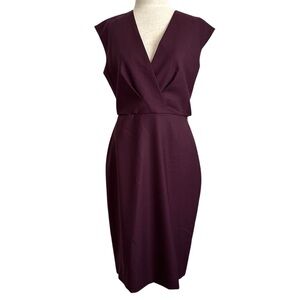 J. Crew Classic Burgundy Wool Sheath Dress Size 6